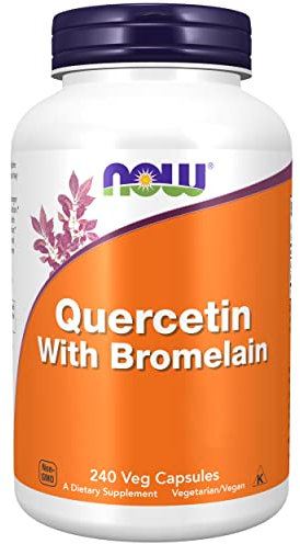 Now Foods, Quercetin mit Bromelain, Hochdosiert, 240 vegane Kapseln, Laborgeprüft, Sojafrei, Glutenfrei, Vegetarisch, Ohne Gentechnik