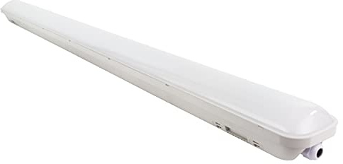 REV OMEGA Werkstattlampe, LED Feuchtraumleuchte, Aussenleuchte, 48W, 4200lm, IP65, 148 cm, 20.000h, grau