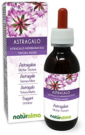 Astragale (Astragalus membranaceus) racines Teinture Mère sans alcool Naturalma - Liquide en gouttes 120 ml - Complément alimentaire - Végétalien ou végan