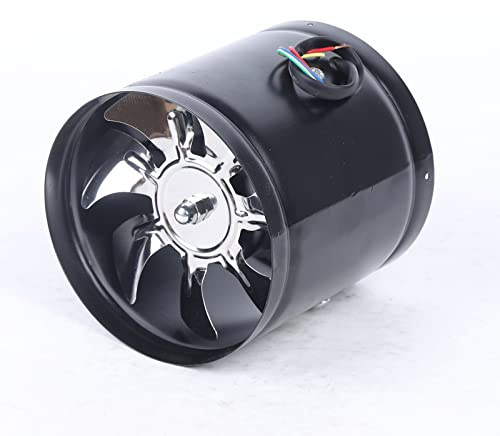 NaMaSyo Ventilatore a tubo assiale da 150 mm, per aria di ingresso/scarico, a basso rumore, per funzionamento continuo, volume dell'aria 500 ㎡/h