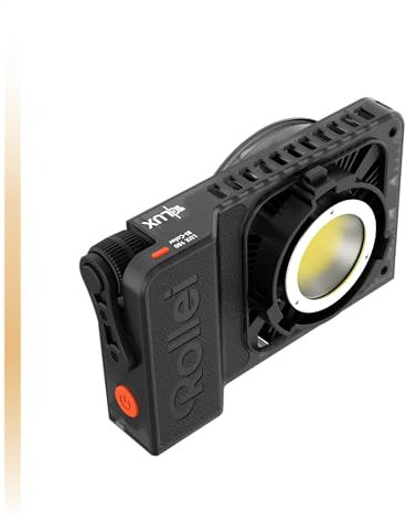 Luz Video, Rollei Lux 100W Foco Vídeo Profesional Portátil 345g, Iluminación Continua DC/Tipo C con Candela App para Filmación Entrevistas Transmisión, Luz-Video-Foco-LED-Fotografia
