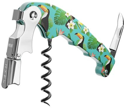 Lot de 10 tire-bouchons à deux temps rétro Tucans