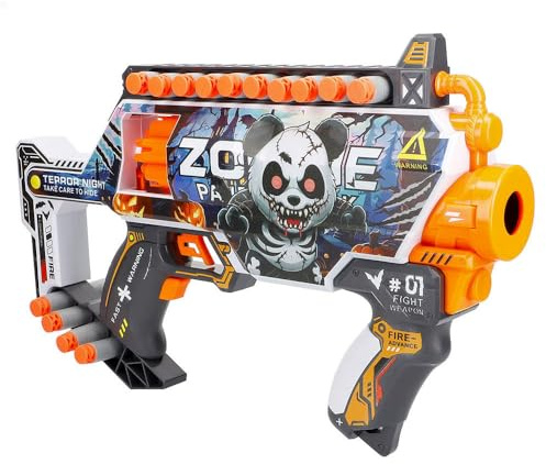 COLORBABY 47748 V-Zon Dartpistole, 35 cm, 24 Schaumstoffkugeln, leicht und mit großer Reichweite, Zombie-Design, Spielzeuggewehr und Launcher, Spielzeug für Kinder 8 Jahre, Pistolen für Kinder
