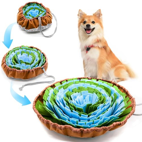 Schnüffelteppich Hund, Schnüffelmatte für Hunde-Größenverstellbar & Waschbar Hundespielzeug Intelligenzspielzeug Schnüffelspielzeug für alle Hunderassen