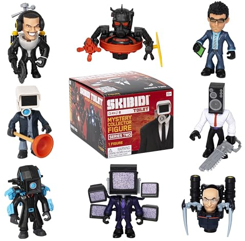 SKIBIDI Toilet Mystery Figure Collector Series 2 Figurines de Collection Youtube Animation Sensation, Produit Officiel Toilet Merch