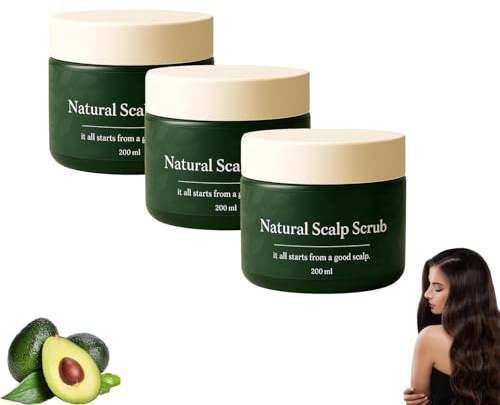 Exfoliante Natural para el Cuero Cabelludo: Limpieza Profunda, Nutrición, Hidratación y Comodidad. Alivia la Sequedad en Todo Tipo de Cabello.