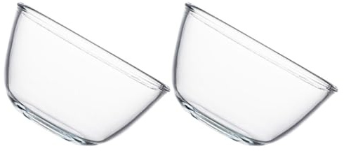 VERDANVERSE Cuencos de Vidrio Transparentes para Mezclar y Ensaladas 500 Ml, Tazones Multiusos Resistentes para Cocina, Aptos para Restaurante y Uso Doméstico, Juego de 2 Piezas