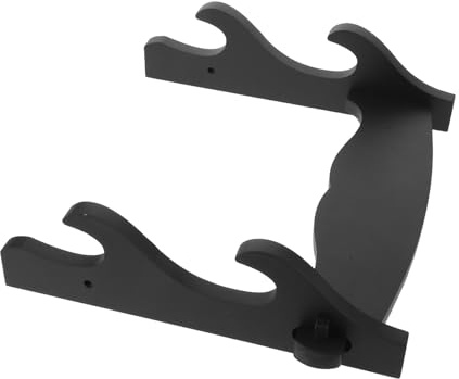 Holz Instrumentenständer für Flöte und Blockflöte, Schwarz, 2-stufig