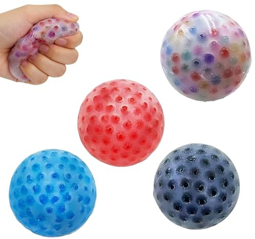 Pimple Pop Fidget – 4 stycken svart, röd, blå, färg, realistisk, mjuk, ny klämma | Skin Picking Fun Sensory Toys för älskare, familj, vänner, tonåringar,