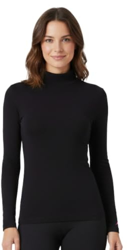PRS Camiseta térmica para mujer con cuello alto - Ropa de mujer - Camiseta de manga larga sin costuras - Camiseta técnica transpirable con secado rápido
