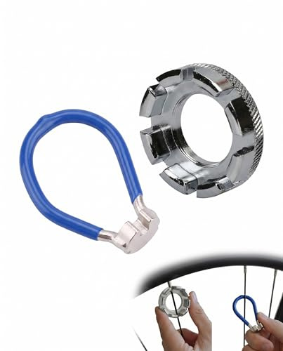UEAVOID 2 Clés à Rayons Vélo 8 Voies Universelles – Outil Indispensable de Truing et Réparation Précise pour Jantes VTT & Route, Ajustement Facile et Rapide Évitant le Voilage des Roues.