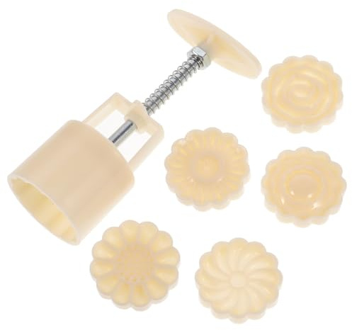 jojofuny Molde para Tarta Lunar Función Cortador de Galletas, Material Abs Blanco, Molde de Presión Manual para Hacer Postres y Fondant en Cocina