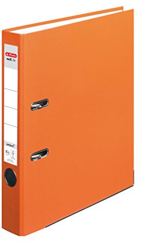 Herlitz Ordner maX.file protect A4, 5 cm mit Einsteckrückenschild, orange