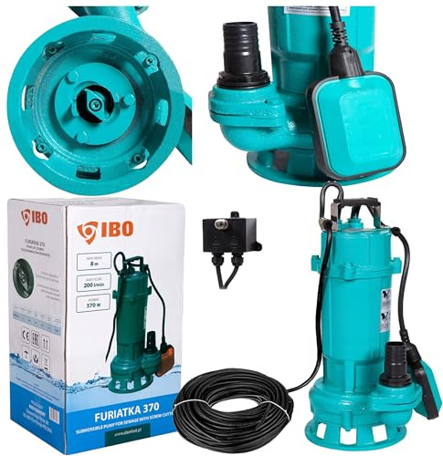 Fäkalienpumpe mit Schneidmesser 1500 W 230V mit Schwimmerschalter und mit/ohne 20 oder 30 Meter Feuerwehrschlauch Storz C Kupllung (nur Pumpe)