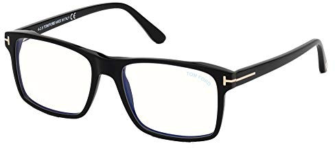 TOM FORD Unisex FT5682-B Lunettes de Soleil, Shiny Black, 54