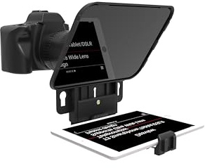 Desview T3 Teleprompter mit Fernbedienung für Smartphone Tablet Kamera DSLR Weitwinkelobjektiv für bis zu 11 Zoll, iOS/Android-kompatible App für das Interview VLOG Videoaufzeichnung