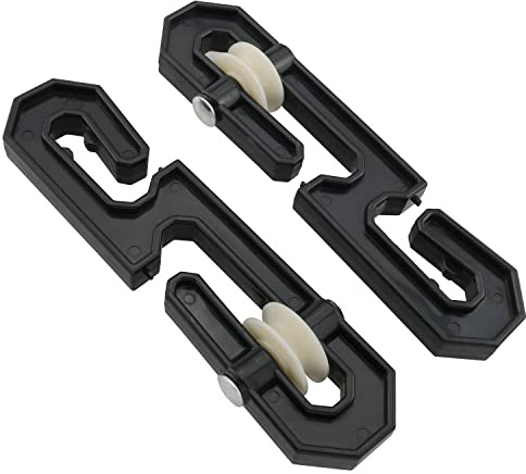 ZZLZX 2 poleas separadoras de línea de ropa de aluminio de plástico, polea separadora de línea de ropa, polea esparcidora en forma de S, kit de polea para tendedero largo y resistente
