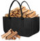 AiQInu Borsa in Feltro per Legna da Ardere Pieghevole Cesta Camino, 50x25x25cm Multifunzione Borsa Della Spesa Borsa di Stoccaggio Organizer per Caminetto Shopper Giornali Vestiti Giocattoli