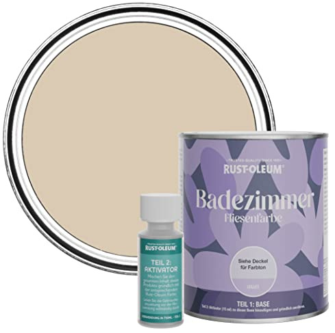 Rust-Oleum Beige Water-Resistant Bathroom Tile Paint in Matt Finish - Warm Clay 750ml