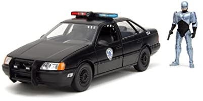 Jada - Robocop Figura con Ford Taurus 1986 (20 cm) - Robot Policía y Coche de Policía de Metal. A partiri de 8 años. (253255060)