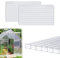 JOIEYOU Gewächshaus Doppelstegplatten, Polycarbonatplatten klar, Hohlkammerplatten 4mm für terrassenüberdachung, Garten, 60,5 x 121 cm, 14 STK