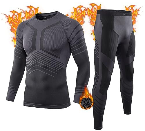 MEETWEE Termiska underkläder för herrar Andningsaktiva Termiska funktionella underkläder för herrar Vinterskidunderkläder Underkläder Termisk väst Termiska byxor Underställ Skidåkning Vintersport