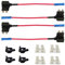 CGEAMDY 4 Stück Auto Sicherungsabgriff, Auto Add a Circuit Fuse Tap Adapter, 16 Gauge Add-a-Circuit Fuse Holder Tap Adapter, Piggy Back Blade Fuse Holder Mit Kabelbaum