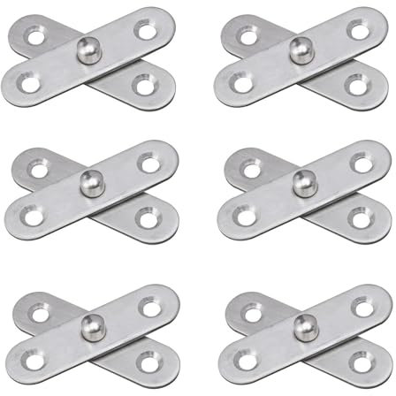 ZTMAKYLH 6 Unidades Bisagras de Pivote de Acero Inoxidable, Bisagra Giratoria de 360 Grados, Ocultas para Puertas, Ventanas y Armarios