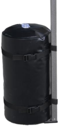 Lot de 2 sacs lestés à eau - 18 x 40 cm - Fixation de tente d'extérieur - Pieds de pavillon - En PVC - Sac à eau - Pour tonnelle - Remplissable d'eau - Pour tentes de jardin, baldaquin, noir