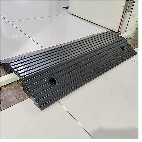 Rampa para sillas de ruedas para puertas | Umbral de puente de goma portátil con marco de soporte/superficie antideslizante, rampa de elevación de 2-3 pulgadas para uso en el hogar/supermercados/fábri
