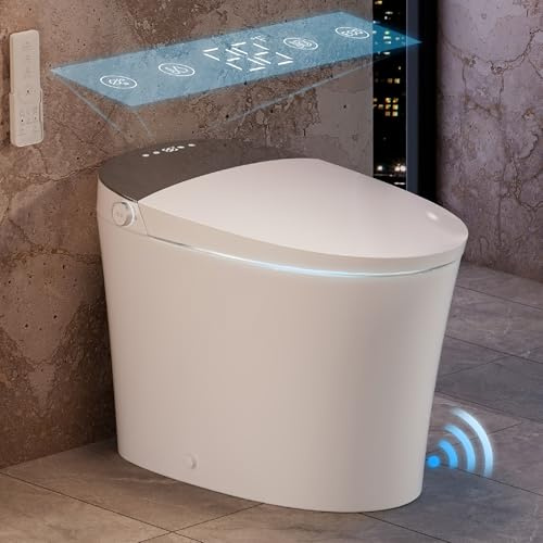 CANEST Smart Toilet with Bidet Built in, 1000 Gram MaP Flush Score, Bidet Toilet 12 Rough-in, Dual-Flush 1.1/1.6GPF with 17 ADA Comfort Chair Height Seat, Auto Open Close, Heated Seat, Night Light