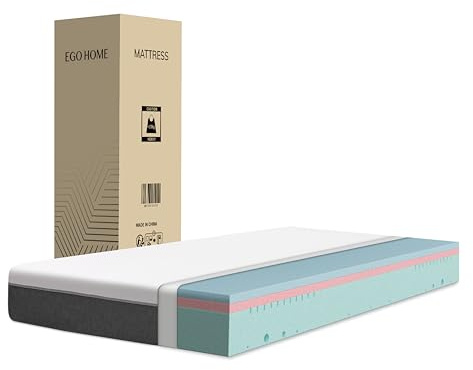 EGO Home Matratze 90x200 cm 20 cm Hoch Weich Kaltschaummatratze mit 3-lagigem Kaltschaum & Beidseitig nutzbar - Druckentlastend, Punktelastisch, Atmungsaktiv, Rückenschonend, Öko-Tex Zertifiziert