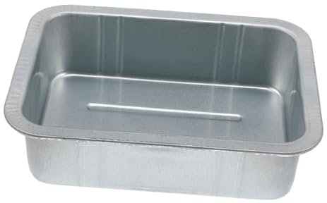 VALICLUD Vaschetta di Raccolta Dell'olio in Acciaio Spessa da 5 Litri, Raccoglitore per Olio Motore Esausto Bordo Arricciato, Strumento Pratico per Officine Riparazione Auto e Cambio Fluidi Motore