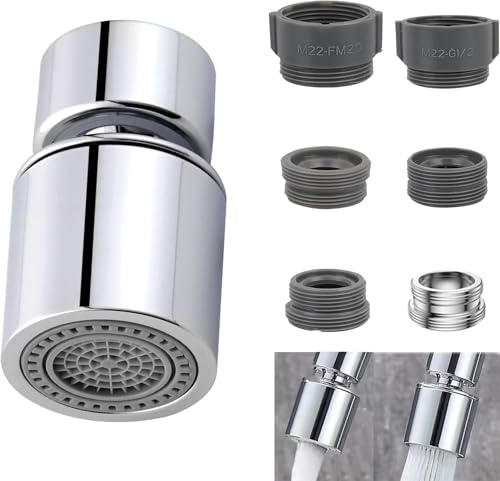 Universal Faucet Tap Aerator, 360° Swivel Kitchen Tap Spray Head | Replacement Tap Aerator Sprayer AccessoriesTap Adapter for Kitchen Sink Bathroom Sink Water