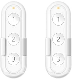 LoraTap ZigBee Lot de 2 télécommandes intelligentes à 3 boutons pour modules de commutation de volet roulant Tuya, compatible avec l'application Smart Life, facile à utiliser, hub ZigBee nécessaire