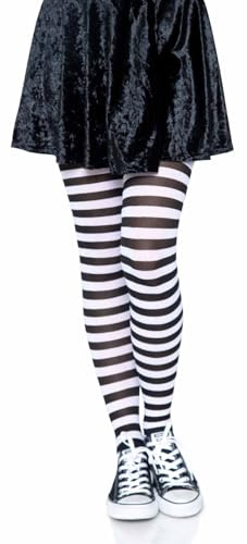 Leg Avenue - Medias para disfraz de adulto, talla 46 (7100Q09007), color Negro/blaco