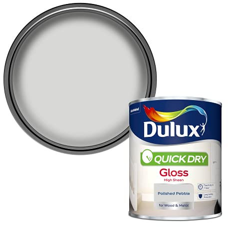 Dulux Quick Dry Gloss Paint - Polished Pebble - 750ML,5358146