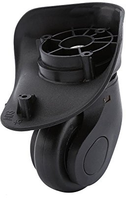 Roues Valise Universelles 1 Paire, Roulette PVC Noir Pivotante Silencieuse, Rechange Bagage W041-2 S