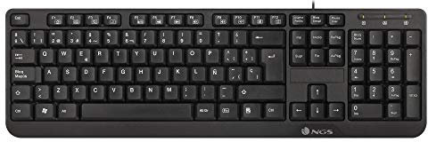 NGS FUNKYV3 Teclado USB con 12 Teclas Multimedia, Cable de 140cm y Función Plug&Play (AZERTY Francés)