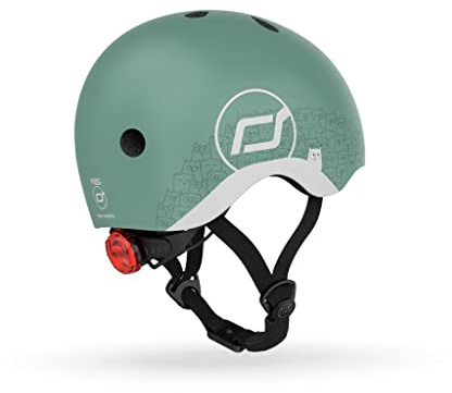 Scoot&Ride Reflective Kinder-Helm XXS-S aus Polycarbonat in der Farbe Forest, Größe: 45cm - 51cm, 96497