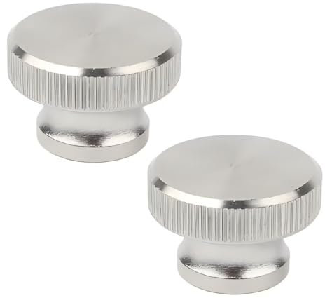 SYDARSYN M8 Tuercas Moleteadas de Cabeza Alta Acero Inoxidable (Agujero Ciego) Tuercas de Pulgar Pomos Moleteados Redondos (2 Piezas)