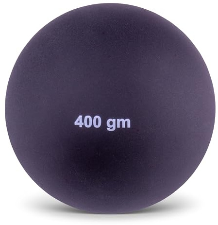 HAEST Pelota para Lanzamiento de Jabalina 400g | Pelota para Lanzamiento de Jabalina | Diámetro 90 mm | Plástico | Negro | Versátil y Duradera