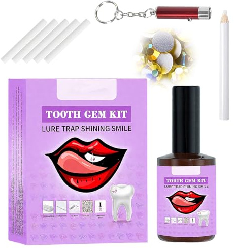 XPEX Dentaire Kit, Cristaux pour la Décoration des Dents, Kit Strass Dentaire pour les Dents Bling