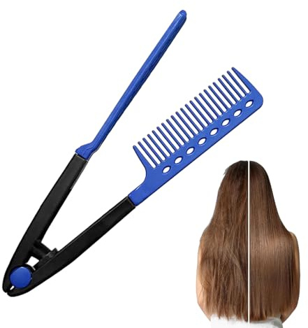 Baoqifong Cepillo Alisador Para Pelo | Cepillo Plancha Alisador Para Salon | Profesional Con Púas En Forma De V | Herramienta De Alisado Para Casa Viaje Citas Y Trayectos Diarios
