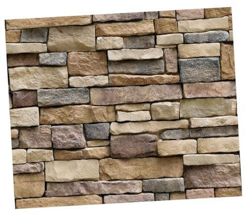 Operitacx Carta da Parati Autoadesiva in Pietra 3d Effetto Roccia, Adesivi Murali in Pvc Rimovibili per Soggiorno e Camera da Letto, Decorazioni Parete Resistenti allo Sbiadimento,