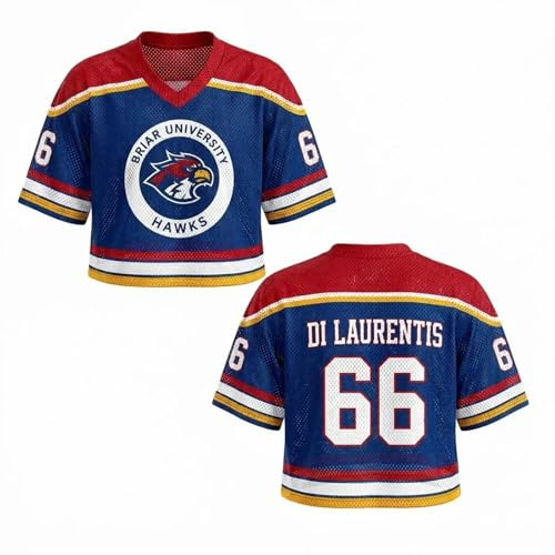 Briar U Hockey Jersey Graham 44 & Logan 22 & Tucker 46 & di Laurentis 66 Briar U Hockey Maglia Vneck Maglietta Sportivo Streetwear Unisex Maniche Corte Camicie di Ispirazione Sportiva for Fans