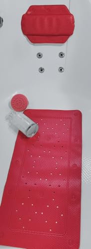 Kleine Wolke Wanneneinlage Calypso Set 2-teilig, Rot, 118 cm x 28 cm