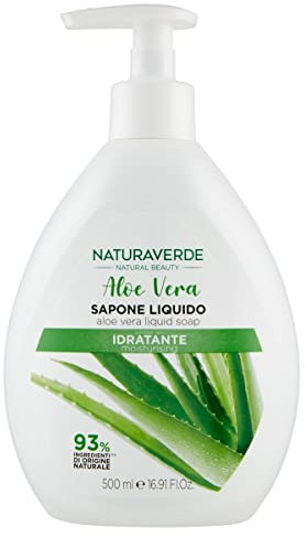 Naturaverde | Natural Beauty - Sapone Liquido Aloe Vera, Sapone Mani Idratante, Ingredienti di Origine Naturale, 500ml