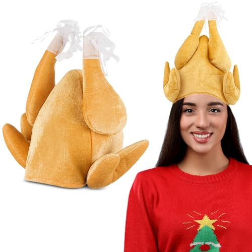 Redstar Fancy Dress Hendl Hut Lustige Kostüme Männer und Frauen – Hähnchen Hut, Hendlhut, Hähnchenhut Brathähnchen, Chicken Hat Lustige Kopfbedeckung – Partyhut Halloween Kostüm Witzig