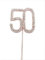 World of Sparkles 6cm Cake Toppers with Silver Diamante Rhinestones Diamonds and Rose Gold Base for Anniversary, Birthday Kids Children Adults Party
